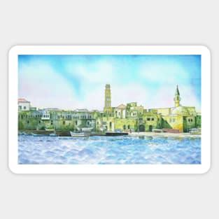 Jaffa port Israel Sticker